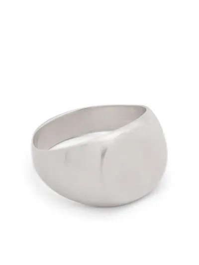 Jil Sander Signet Ring In Metallic