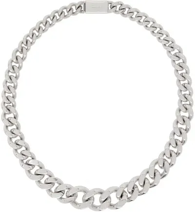 Jil Sander Silver Chain Necklace In 044 Silver