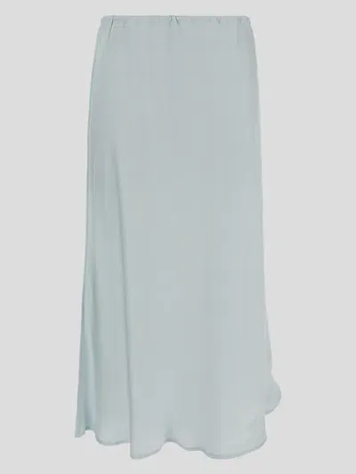 Jil Sander Flared Midi Skirt In Azul Claro