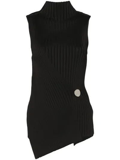 Jil Sander Sleeveless Knit Top In Black