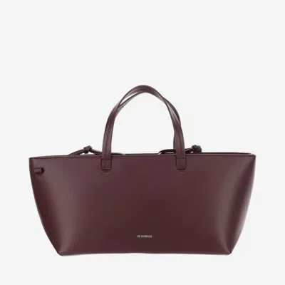 Jil Sander Small Bateau Tote Bag In Purple