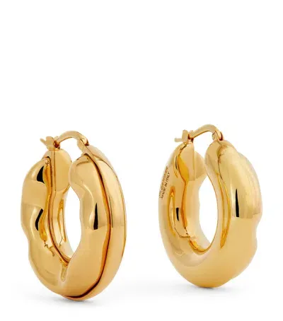 Jil Sander Small Hoop Earrings In Yellow