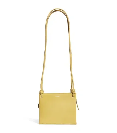 Jil Sander Small Leather Giro Shoulder Bag In Yellow