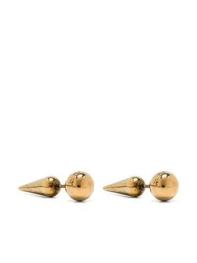 Jil Sander Spike-stud Earrings In Gold