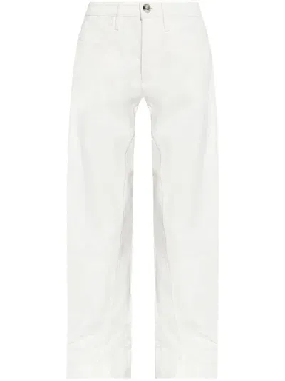 Jil Sander Straight-leg Trousers In White