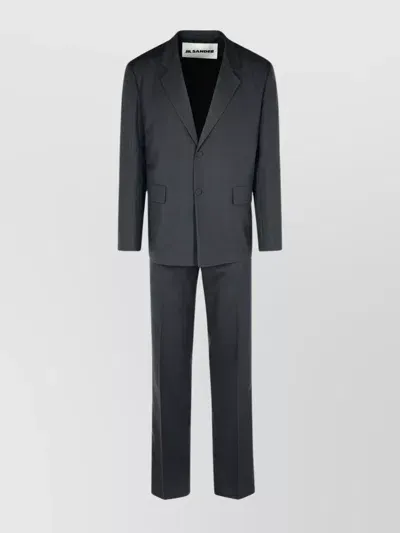 Jil Sander Suit Wool Flap Pockets In Gray