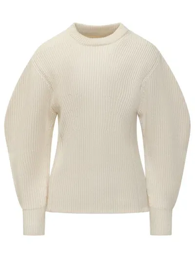 Jil Sander Sweater In Chalk