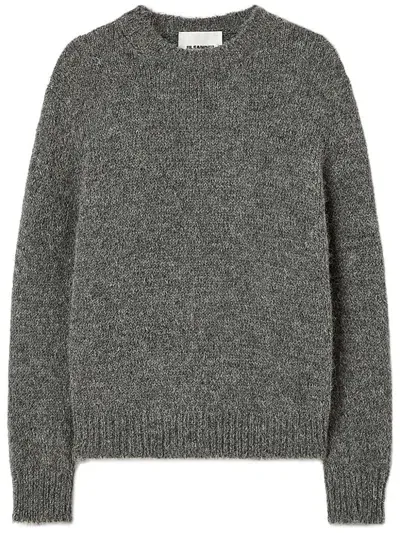 Jil Sander Crew-neck Wool Jumper In Gris