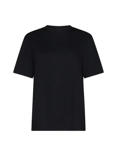 Jil Sander Logo Printed Crewneck T In Black