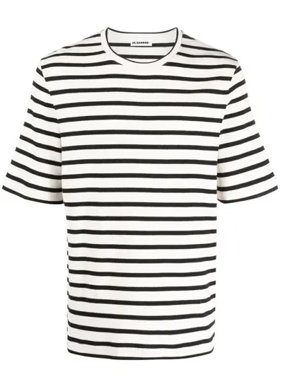 Jil Sander T-shirts In Bianco