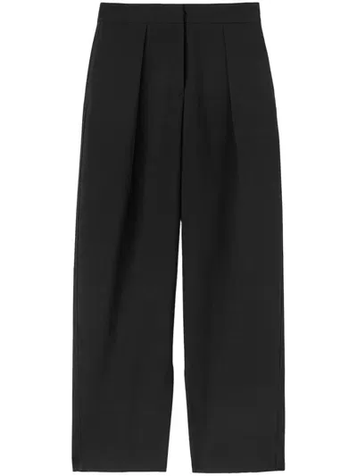 Jil Sander Straight-leg Organic Cotton Trousers In Black