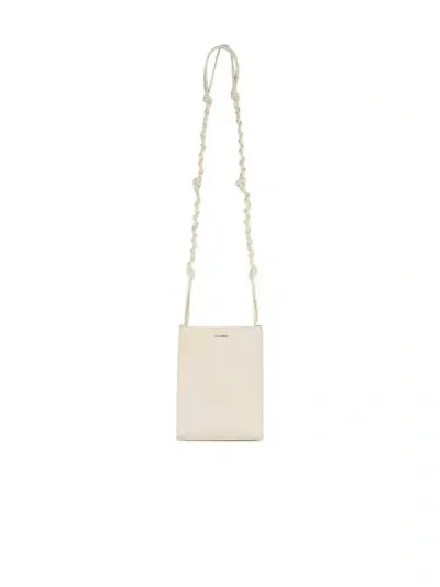 Jil Sander Tangle Ivory Leather Crossbody Bag In Neutrals