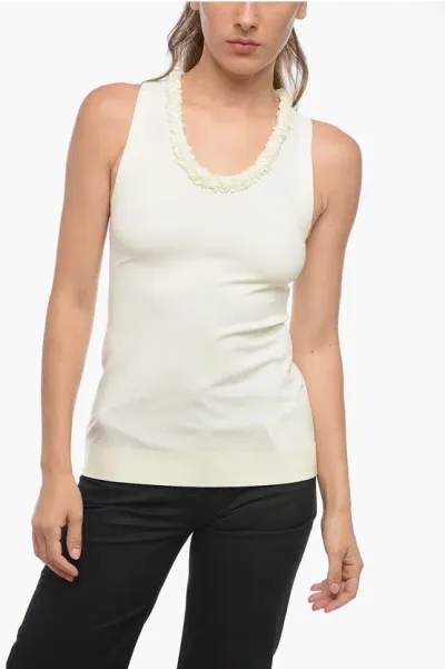 Jil Sander Tank Top In White