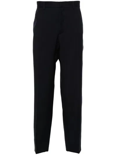 Jil Sander Tapered-leg Cropped Trousers In Blue