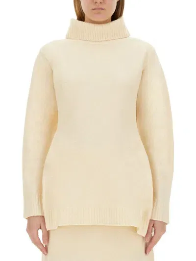 Jil Sander Turtleneck Shirt In Ivory