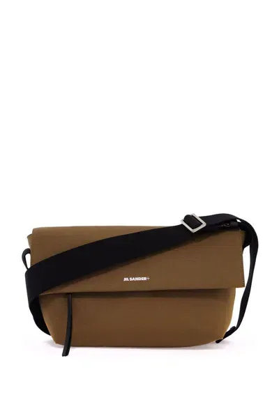 Jil Sander Utility Shoulder Bag In Brown