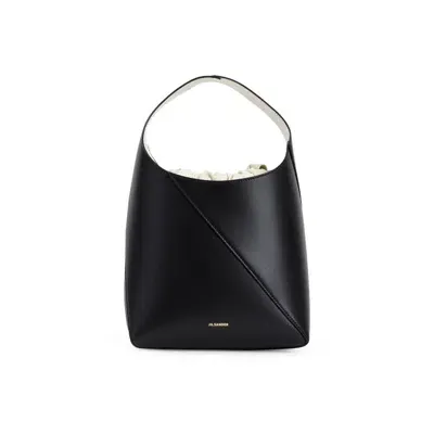 Jil Sander Vertigo Drawstring Hobo Bag In Black