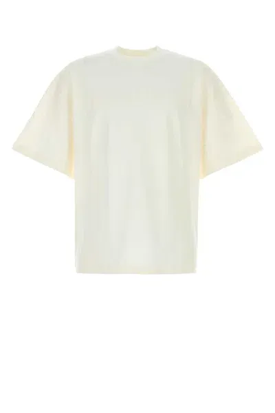 Jil Sander White Cotton T-shirt In Porcelain