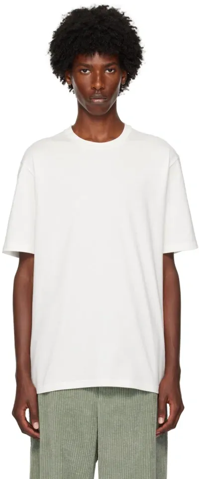 Jil Sander White Crewneck T-shirt In 104 Coconut