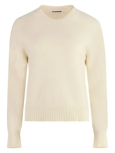 Jil Sander Women's Wool Pullover Sweater In Ivory