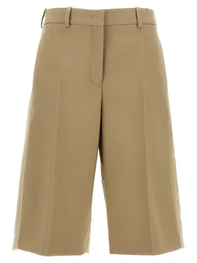 Jil Sander Wool Bermuda Shorts In Beige