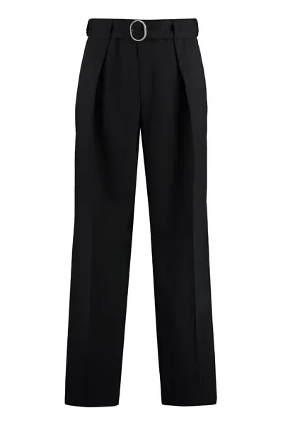 Jil Sander Wool Trousers In Black