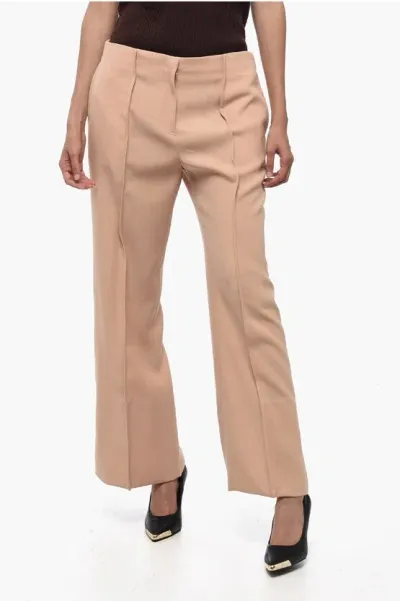 Jil Sander Wool Wide-leg Pants In Neutral