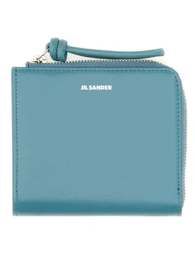 Jil Sander Zipped Wallet In Black