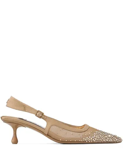 Jimmy Choo 50mm Amel Pumps In Nude