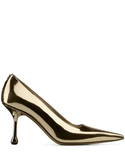 Jimmy Choo 80mm Ixia Pumps In Gold