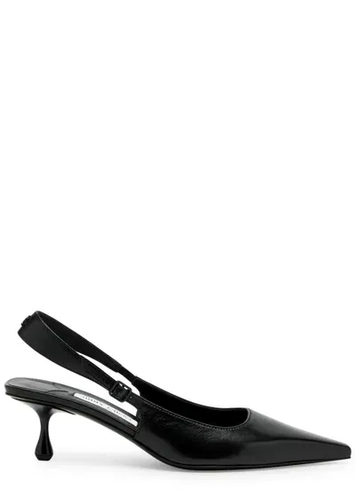 Jimmy Choo Amel 50 Slingback Leather Pumps In Black