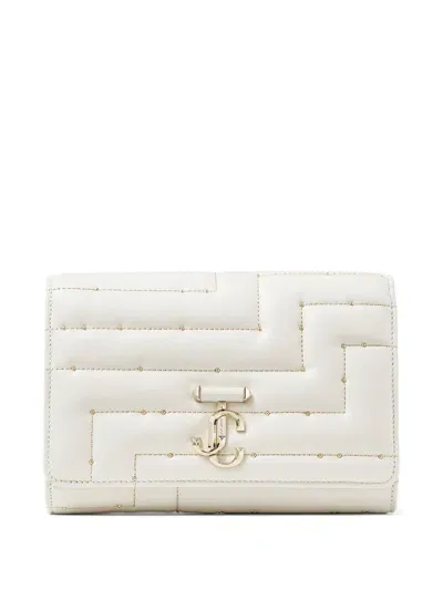 Jimmy Choo Avenue Quilted Clutch In Neutrals