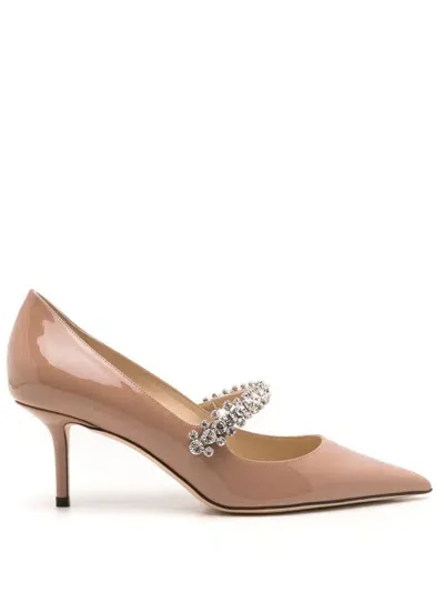 Jimmy Choo Bing 65mm Leather Pumps In Nude