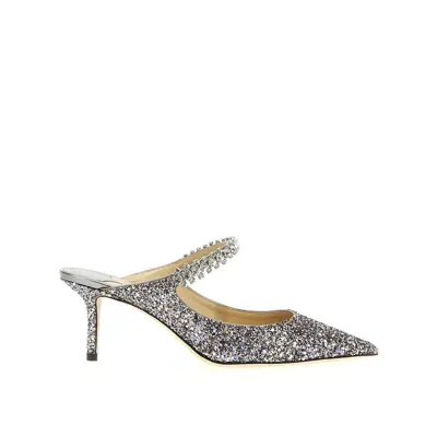 Jimmy Choo 65mm Bing Glittered Fabric Mules In Multicolor