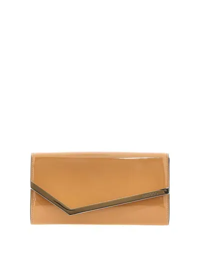 Jimmy Choo Emmie Clutch In Beige