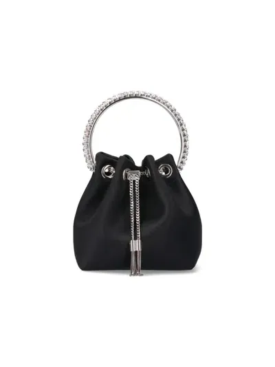 Jimmy Choo Bon Bon Bucket Bag In Black