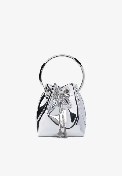 Jimmy Choo Bon Bon Top-handle Bag In Silver