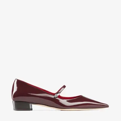 Jimmy Choo Carolyn Flat In Burgundy