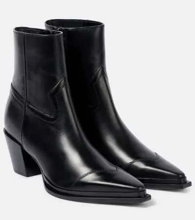 Jimmy Choo Cece 60 Leather Ankle Boots In Black