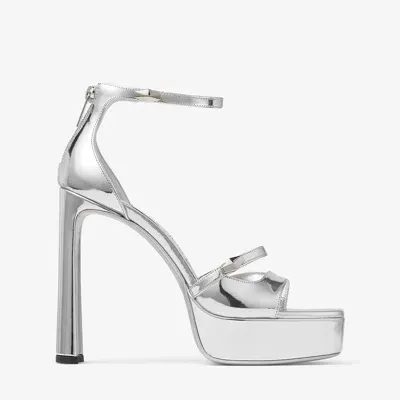 Jimmy Choo Claressa Platform 125 In Silver