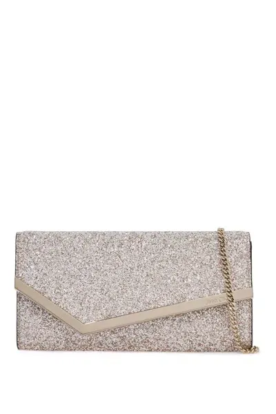 Jimmy Choo Clutch Emmie Glitterata In Neutro