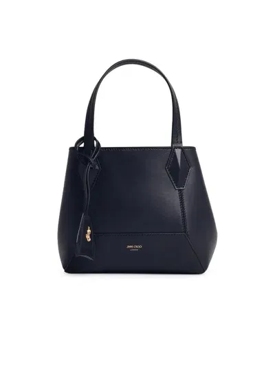 Jimmy Choo Diamond Small Black Leather Bag In Negro