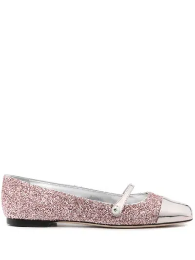 Jimmy Choo Elisa Ballet Flats In Pink