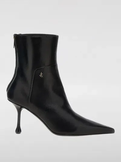 Jimmy Choo Flat Ankle Boots  Woman Color Black In Schwarz