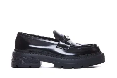 Jimmy Choo Marlow Diamond Loafers In Black