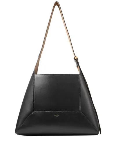 Jimmy Choo Medium Diamond Shoulder Bag In Black