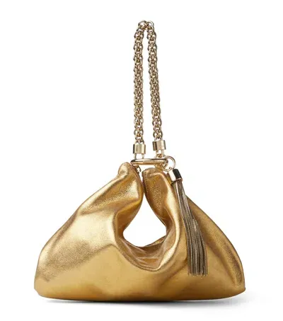 Jimmy Choo Metallic Callie Clutch Bag In Gold