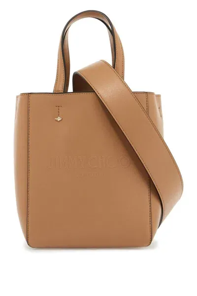 Jimmy Choo Smooth Leather Lenny N/s Tote Bag. In Beige