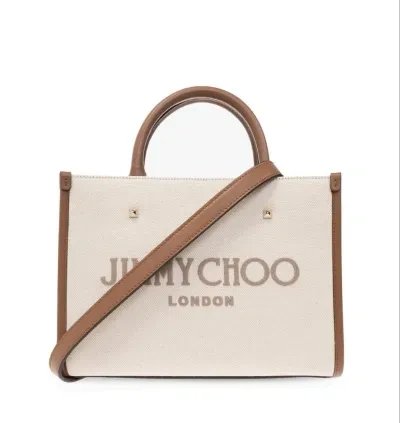 Jimmy Choo Varenne Small Tote Bag In Beige