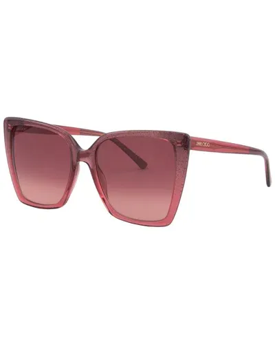 Jimmy Choo Eyewear Lessie Square Frame Sunglasses In Red